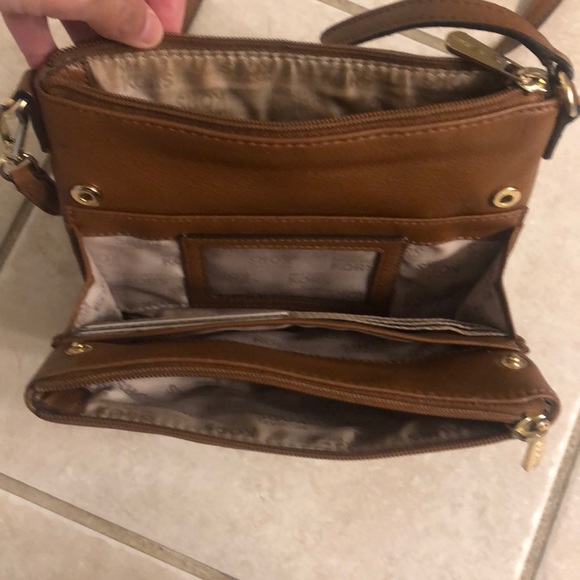 Michael Kors Brown and Gold Accent Crossbody - Picture 3 of 6